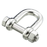 Safety D-shackle, Loose Stopper Nut type